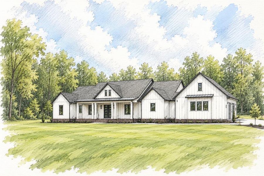 Exterior rendering of this home design in , Newberry, FL (Image 5).