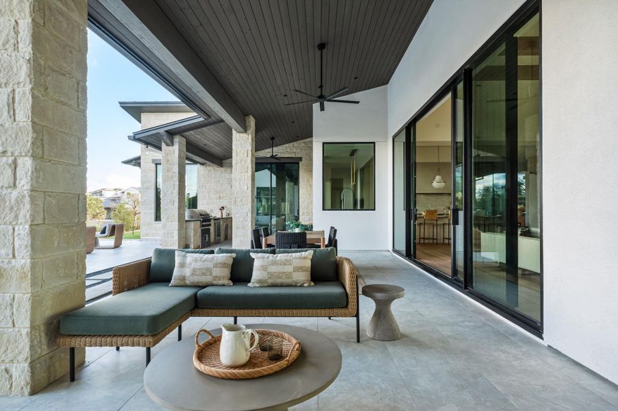 Exterior details and patio area of a home in , Austin (Image 25). Exterior details and patio area of a home in , Austin (Image 25).