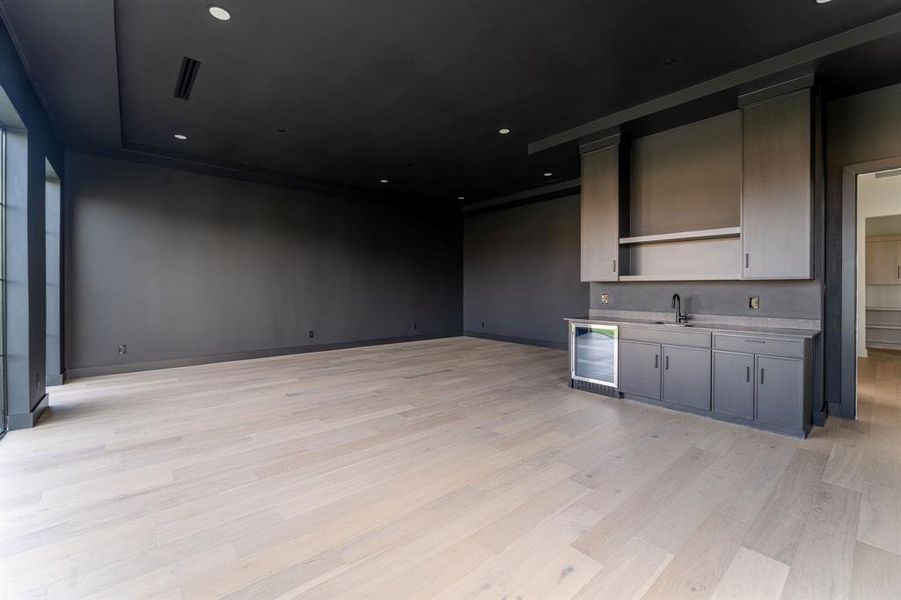 theatre room, game room, living