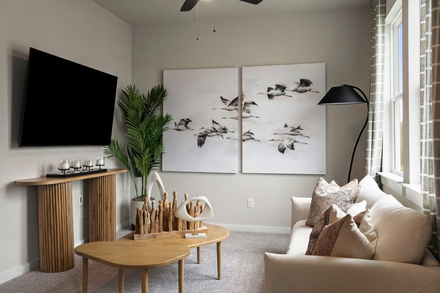Representative furnished interior of a home built from the Tribeca by Tri Pointe Homes in Park Central, Georgetown (Image 40).