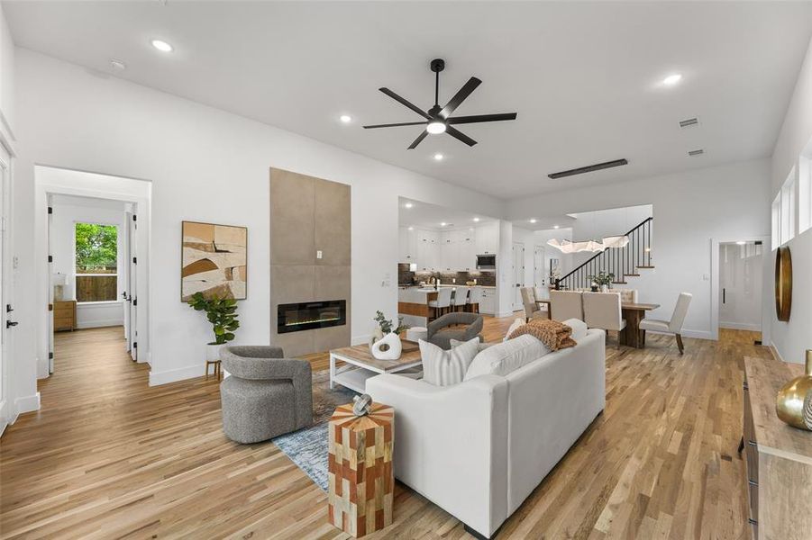 Furnished interior view inside a new home in , Dallas (Image 5).