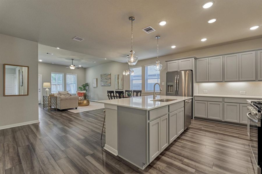 Furnished interior view inside a new home in The Highlands - Grove Collection, Porter (Image 13).