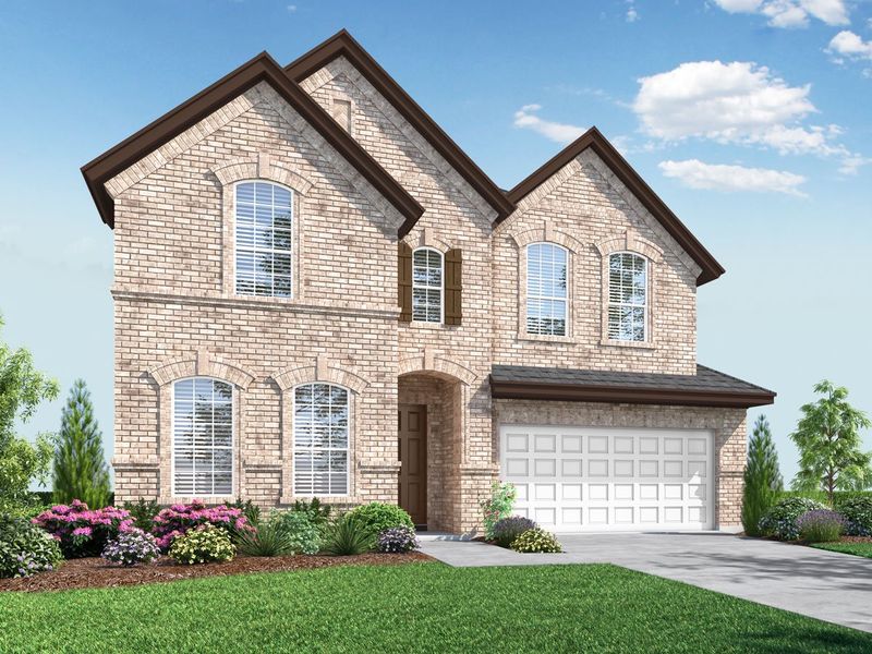 Representative exterior photo of a completed home built from the Rainer by Landon Homes in Lexington Frisco, Frisco, TX (Image 23).