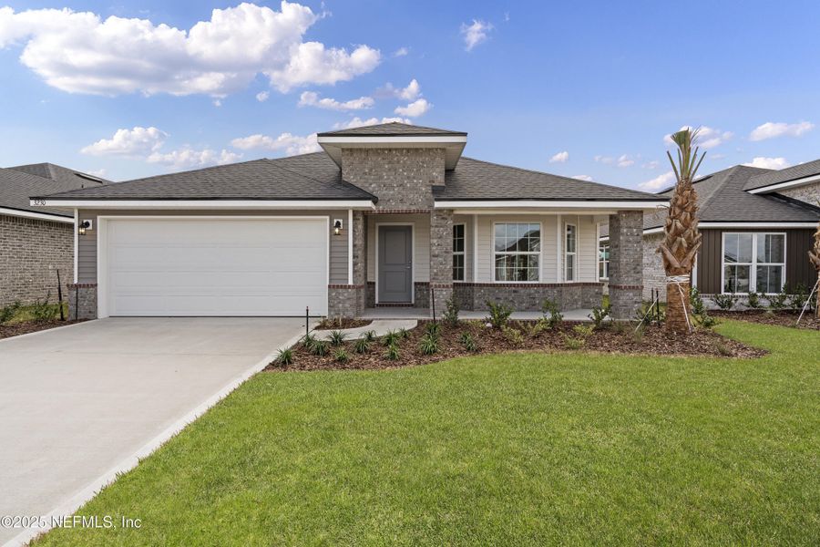 Front exterior of a new home in , Green Cove Springs, FL, highlighting curb appeal (Image 1). Front exterior of a new home in , Green Cove Springs, FL, highlighting curb appeal (Image 1).