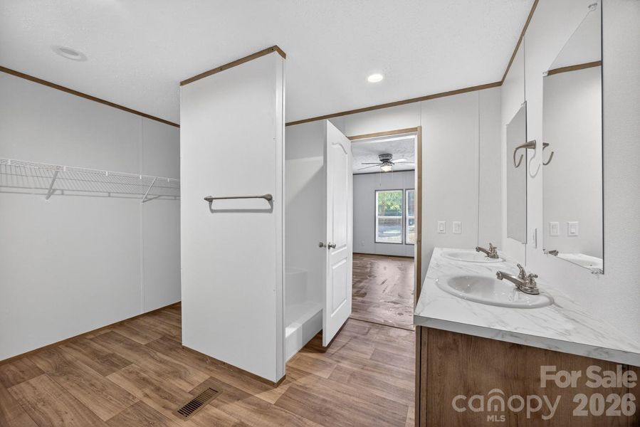 Primary Bath - separate shower.