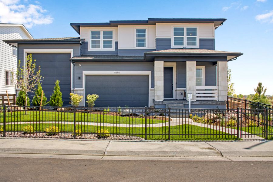 Representative exterior photo of a completed home built from the The Torin by Tri Pointe Homes in Cordovan, Firestone, CO (Image 2). Representative exterior photo of a completed home built from the The Torin by Tri Pointe Homes in Cordovan, Firestone, CO (Image 2).
