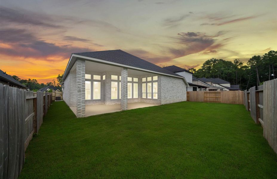 Exterior details and patio area of a home in Audubon 60', Magnolia (Image 24).