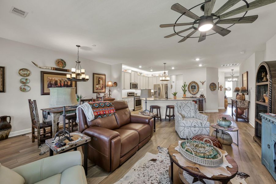 Low-Maintenance Living – No carpet throughout the home except in the primary closet, providing a clean, modernlook and easy upkeep. Low-Maintenance Living – No carpet throughout the home except in the primary closet, providing a clean, modernlook and easy upkeep.