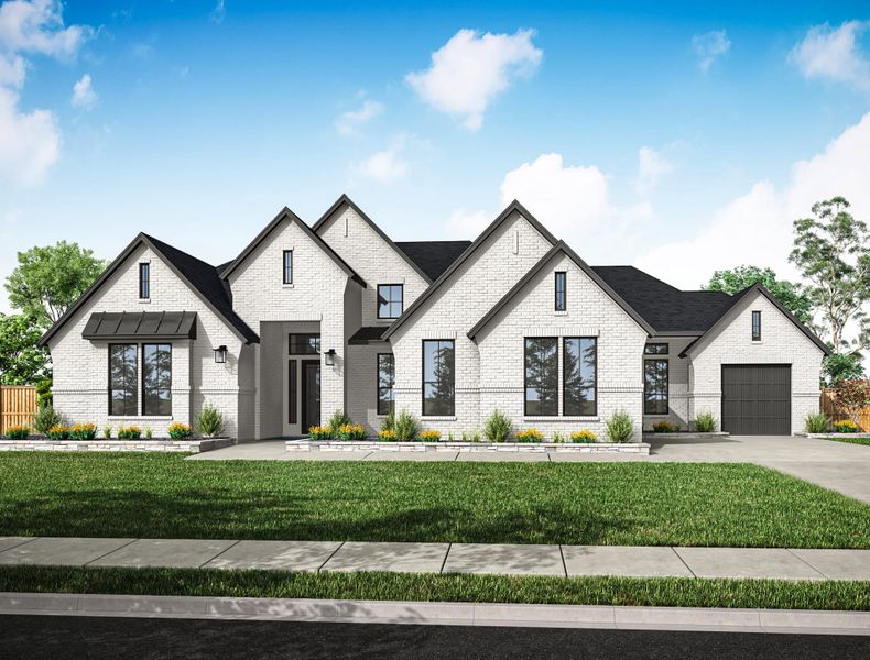 Representative exterior photo of a completed home built from the Sundara by Tri Pointe Homes in Legacy Grove, Montgomery, TX (Image 3).