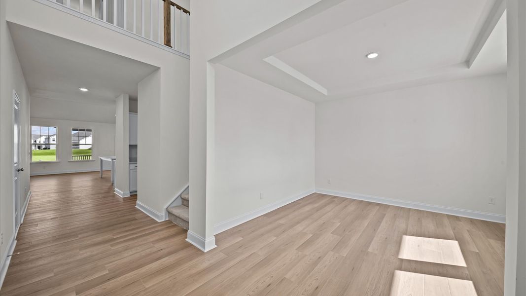 Representative furnished interior of a home built from the Greenwich by DRB Homes in Bellerose, Gibsonville (Image 9).