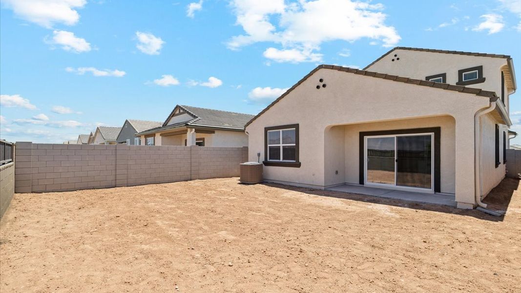 Exterior details and patio area of a home in Radiance at Superstition Vistas, Apache Junction (Image 3).
