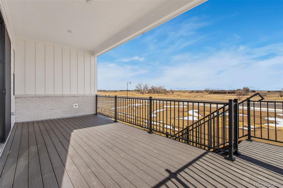 Exterior details and patio area of a home in Kitchel Lake at Serratoga Falls, Timnath (Image 19).