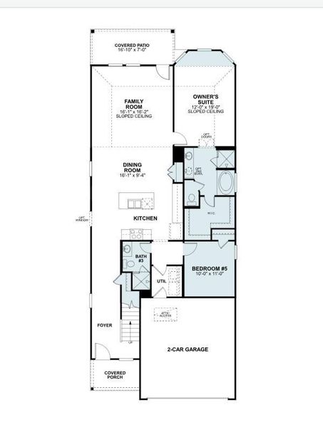 2D floor plan layout of this home in Pinewood at Grand Texas, New Caney, TX (Image 4).