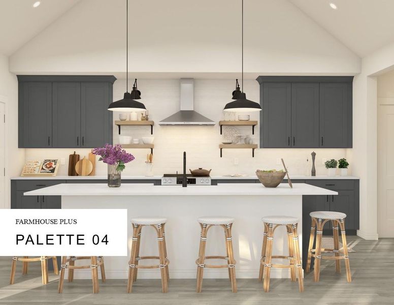 Farmhouse Look Palette 4 Selection Sheet (*Artist rendering used for illustration purposes only.) Farmhouse Look Palette 4 Selection Sheet (*Artist rendering used for illustration purposes only.)