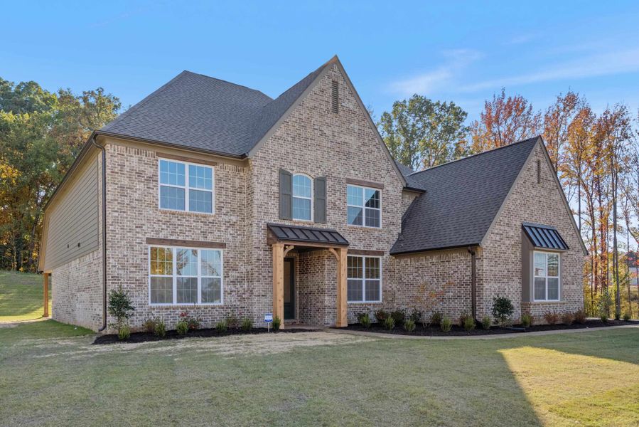 Front exterior of a new home in White Oak, Arlington, TN, highlighting curb appeal (Image 2).