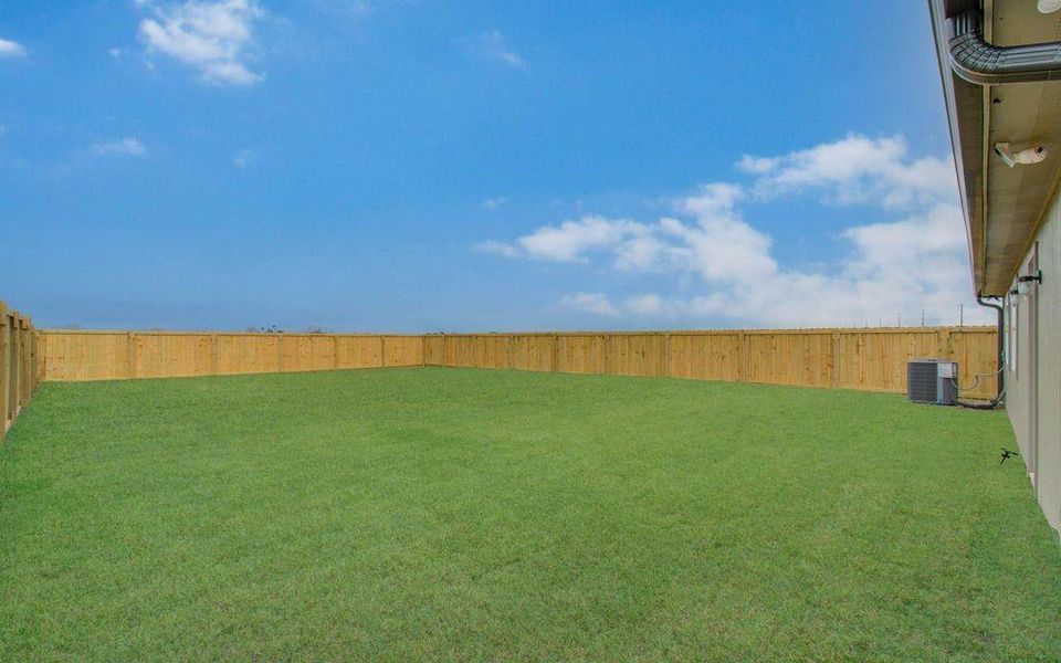 Enjoy the freedom of a generously sized yard.