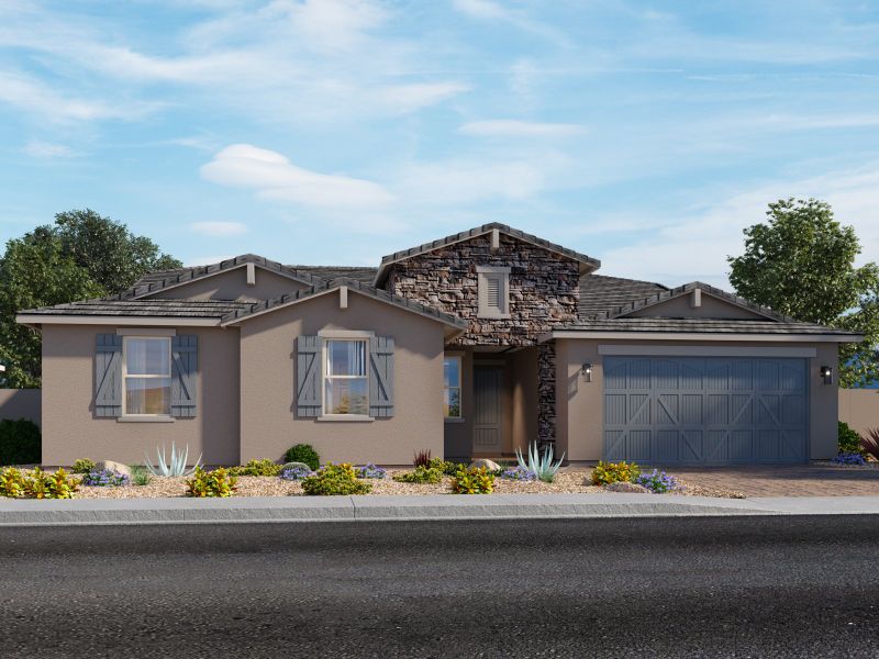 Representative exterior photo of a completed home built from the Griffin by Meritage Homes in Paloma Creek - Signature Series, Surprise, AZ (Image 2).