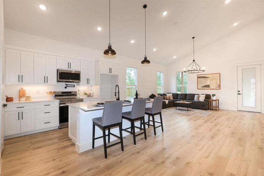 Furnished interior view inside a new home in , Fort Worth (Image 6). Furnished interior view inside a new home in , Fort Worth (Image 6).