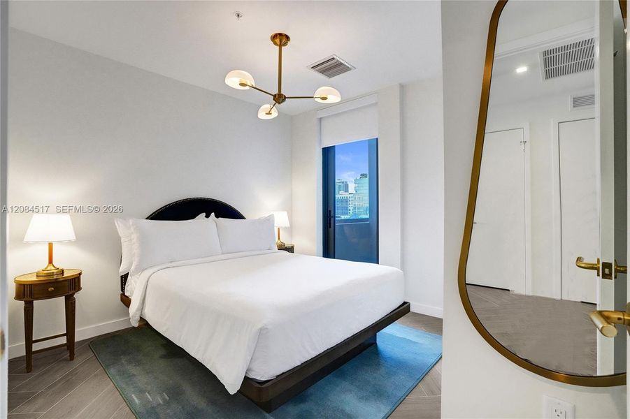 Furnished interior view inside a new home in , Miami (Image 10).