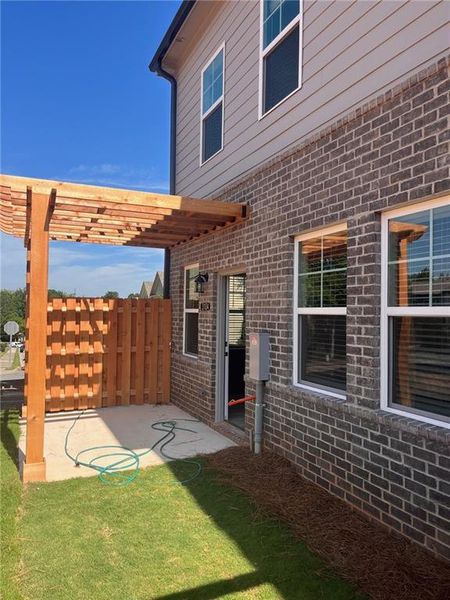 Exterior details and patio area of a home in Governors Parc, Kennesaw (Image 3). Exterior details and patio area of a home in Governors Parc, Kennesaw (Image 3).