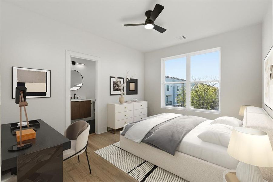 Furnished interior view inside a new home in , Dallas (Image 16).