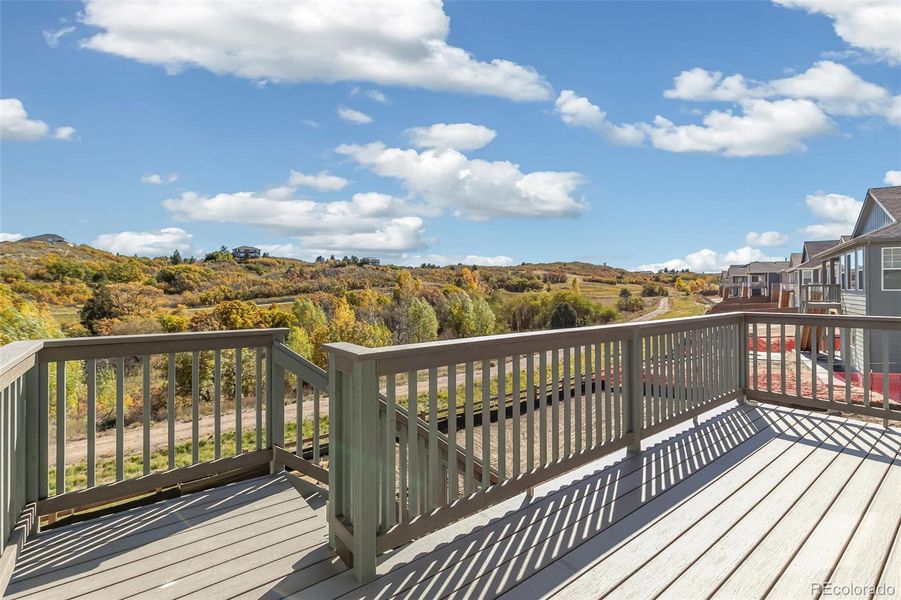 Exterior details and patio area of a home in Terrain Oak Valley, Castle Rock (Image 1).