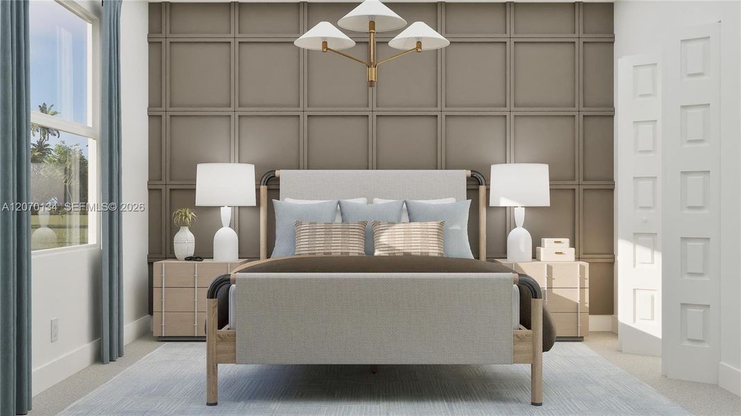 Furnished interior view inside a new home in , Miami (Image 17).