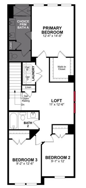 2D floor plan layout of this home in Townes on Leesville, Durham, NC (Image 5). 2D floor plan layout of this home in Townes on Leesville, Durham, NC (Image 5).