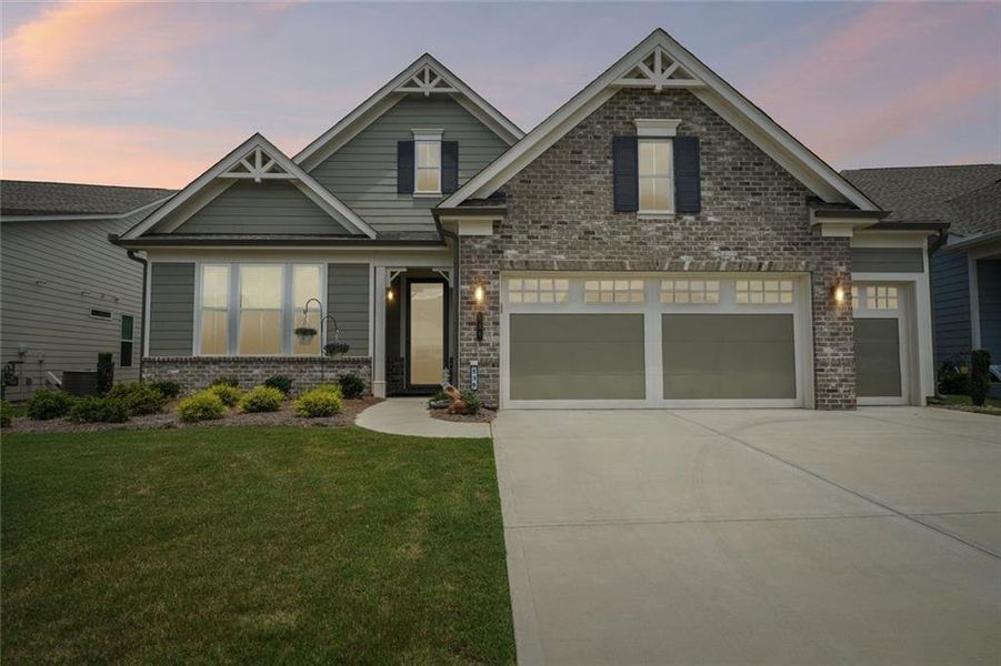 Front exterior of a new home in , Hoschton, GA, highlighting curb appeal (Image 26). Front exterior of a new home in , Hoschton, GA, highlighting curb appeal (Image 26).
