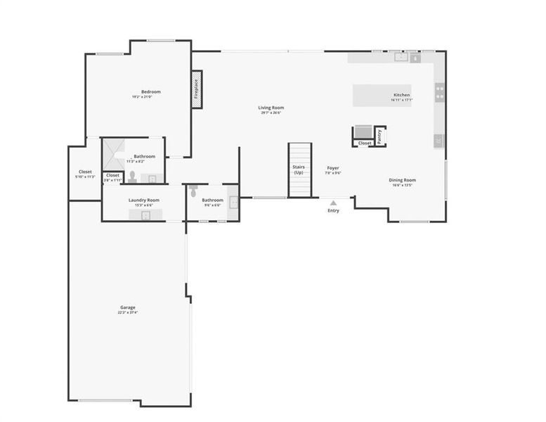 2D floor plan layout of this home in , Hoschton, GA (Image 4).