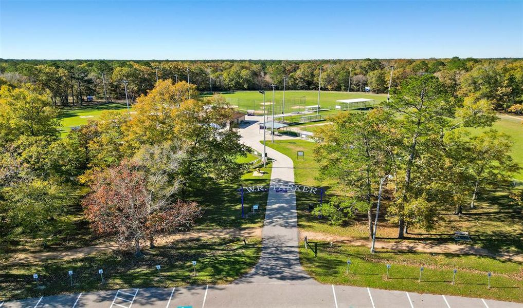 Daniel Park has baseball/softball fields, covered pavilion, picnic tables and walking trails.