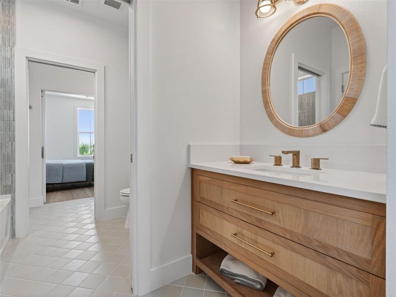 Furnished interior view inside a new home in , Port Aransas (Image 14).