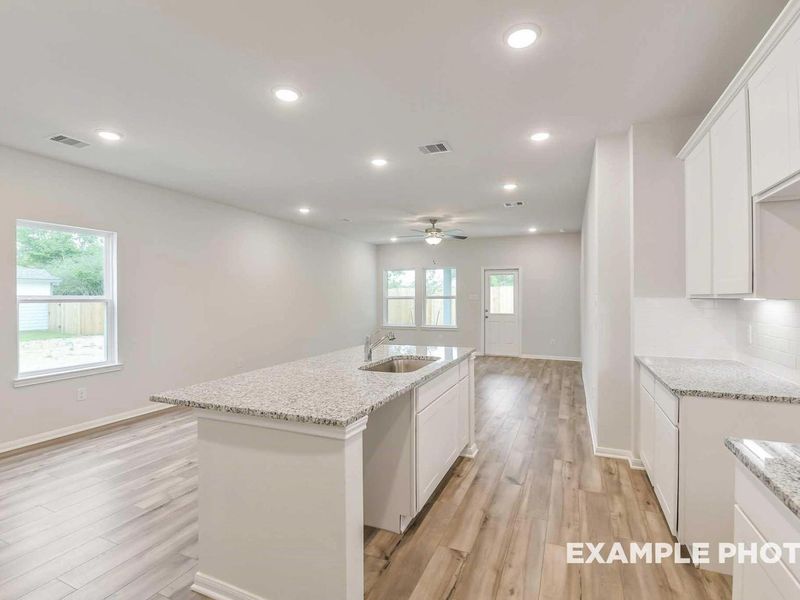Furnished interior view inside a new home in Caney Creek Place, Conroe (Image 3). Furnished interior view inside a new home in Caney Creek Place, Conroe (Image 3).