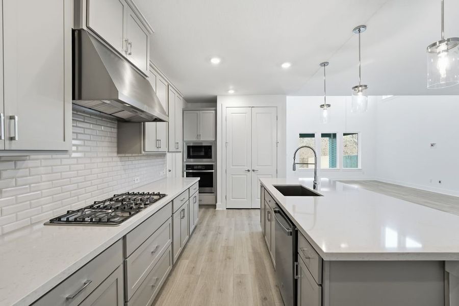 Furnished interior view inside a new home in Santa Rita Ranch, Liberty Hill (Image 6).