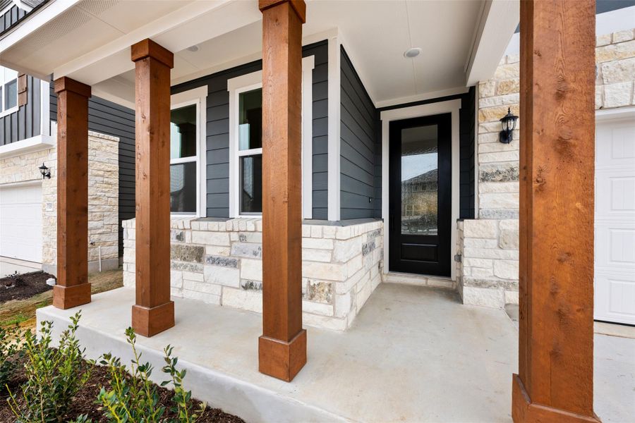 Exterior details and patio area of a home in Patterson Ranch, Georgetown (Image 4).