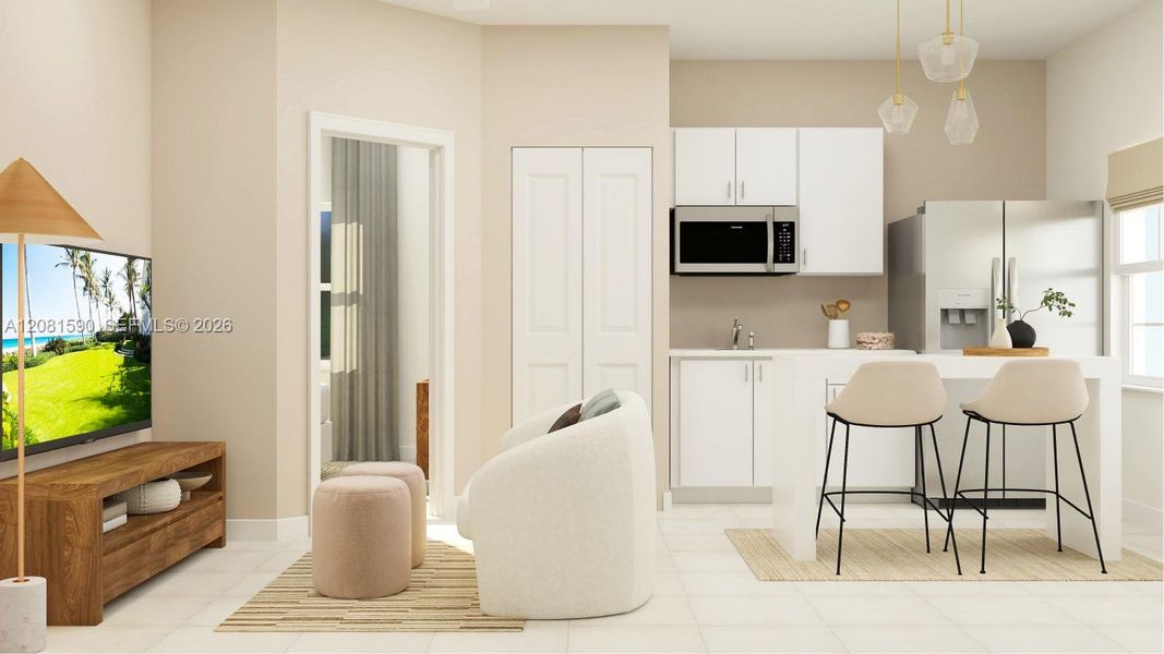 Next Gen® SuitePerfect for independent living and multigenerational families, this attached suite comes complete with its own separate entrance off the entry way, a Great Room, bedroom, bathroom and laundry room.