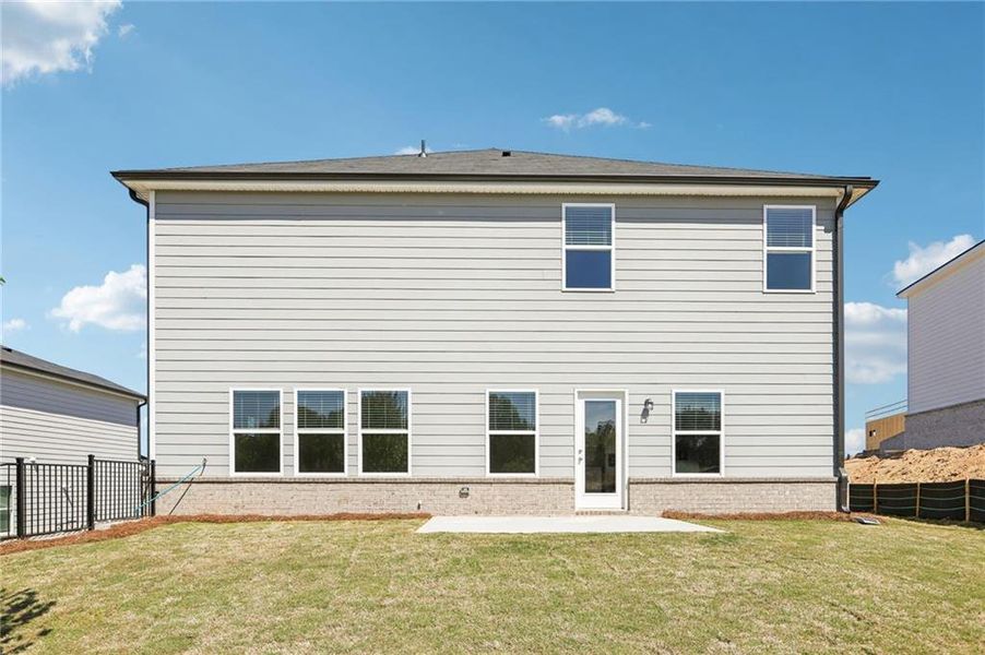 Exterior details and patio area of a home in Preserve at Mountain Creek, Pendergrass (Image 25).