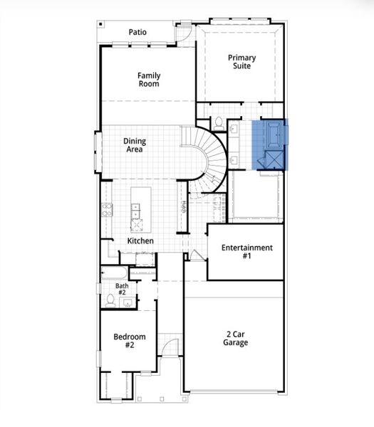2D floor plan layout for the Panamera Plan by Highland Homes in The Parks at Wilson Creek: 50ft. lots, Celina, TX (Image 6). 2D floor plan layout for the Panamera Plan by Highland Homes in The Parks at Wilson Creek: 50ft. lots, Celina, TX (Image 6).