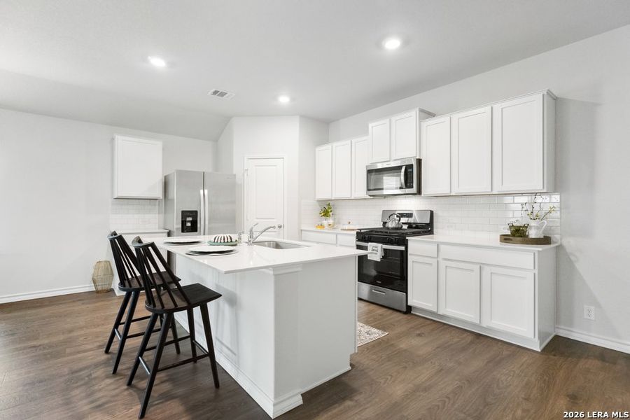 Furnished interior view inside a new home in Brookstone Creek, San Antonio (Image 11).