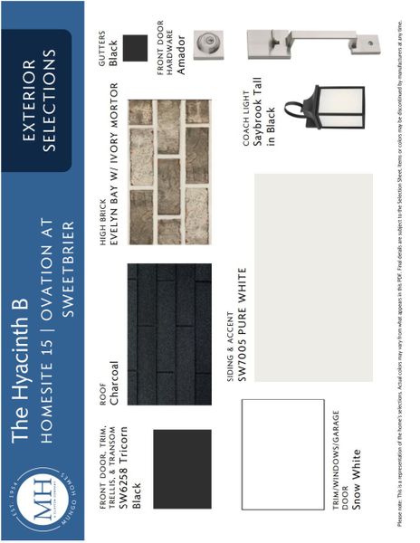 Sample of building materials used in homes in Ovation at Sweetbrier, Durham (Image 18).