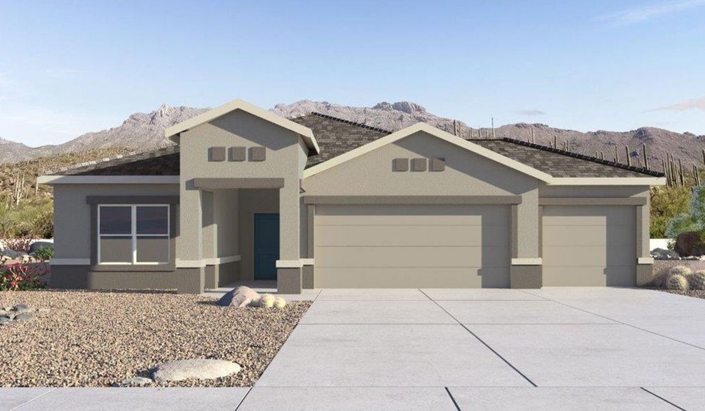 Representative exterior photo of a completed home built from the Elgin by D.R. Horton in Sycamore Vista, Vail, AZ (Image 15). Representative exterior photo of a completed home built from the Elgin by D.R. Horton in Sycamore Vista, Vail, AZ (Image 15).