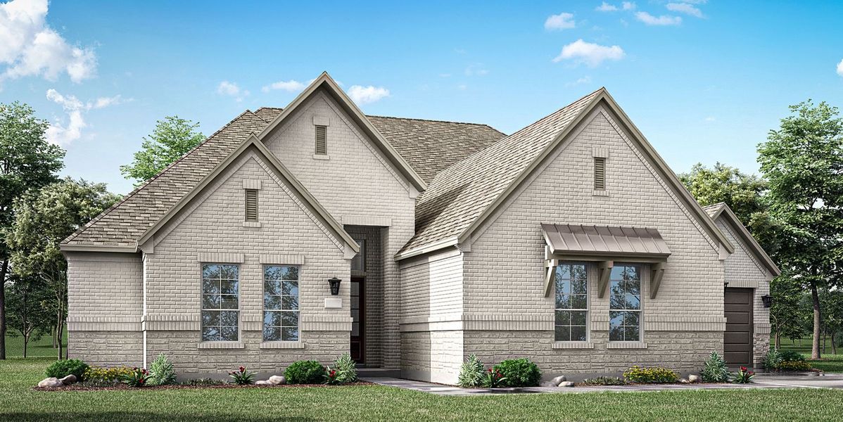 Representative exterior photo of a completed home built from the Dashiell 7101 by Risland Homes in Legacy Gardens, Prosper, TX (Image 7).