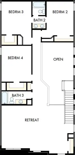 2D floor plan layout of this home in South Brook, Leander, TX (Image 3). 2D floor plan layout of this home in South Brook, Leander, TX (Image 3).