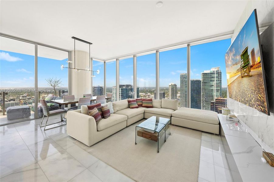 Furnished interior view inside a new home in Missoni Baia, Miami (Image 6).