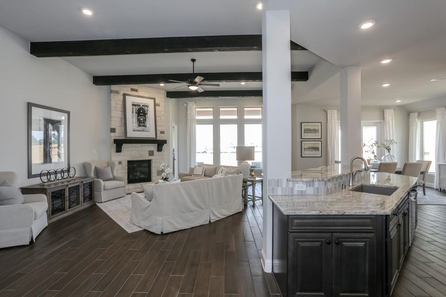 Furnished interior view inside a new home in Valencia: Hilltop Collection, Manvel (Image 36).