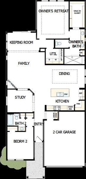 2D floor plan layout of this home in Encore at Chatham Park – Classic Series, Pittsboro, NC (Image 5). 2D floor plan layout of this home in Encore at Chatham Park – Classic Series, Pittsboro, NC (Image 5).