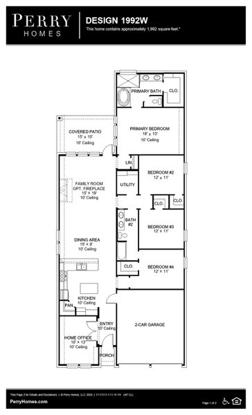 Floor Plan for 1992W