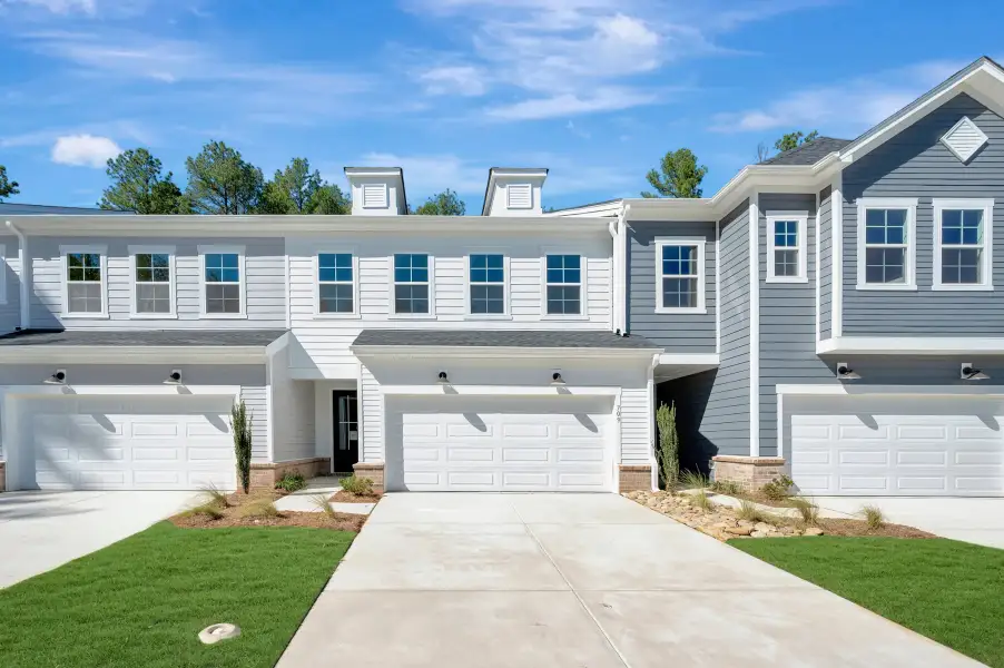 Front exterior of a new home in Millstone, Cramerton, NC, highlighting curb appeal (Image 20).