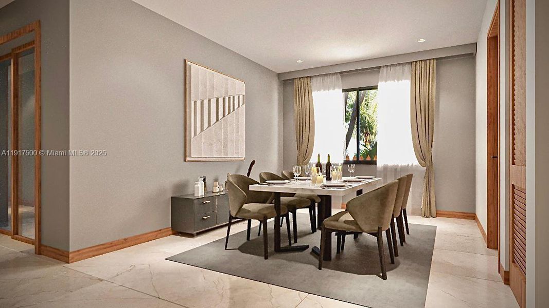 Furnished interior view inside a new home in , Miami (Image 6).