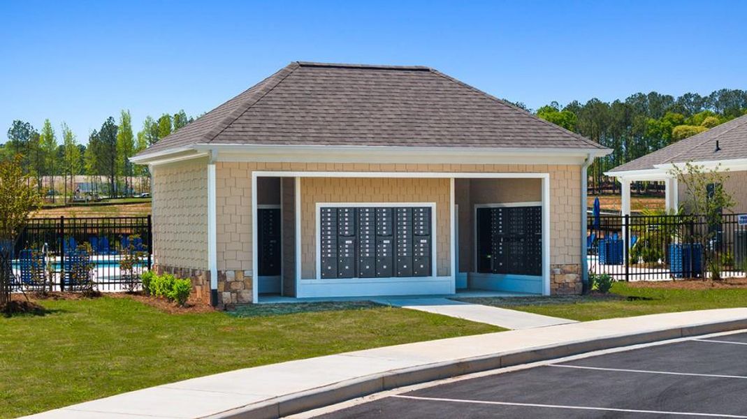 Front exterior of a new home in Braselton Village, Braselton, GA, highlighting curb appeal (Image 17). Front exterior of a new home in Braselton Village, Braselton, GA, highlighting curb appeal (Image 17).